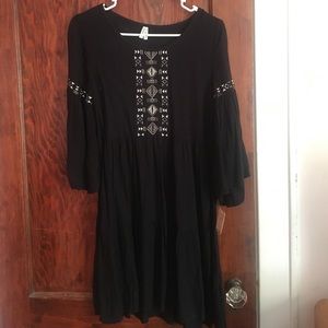 Boho black dress
