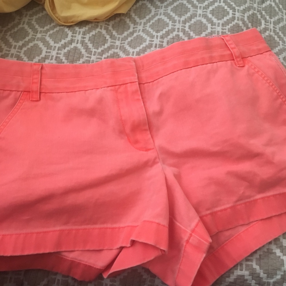 J crew coral short shorts