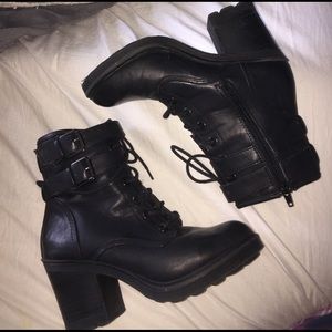 Combat Heeled Boots