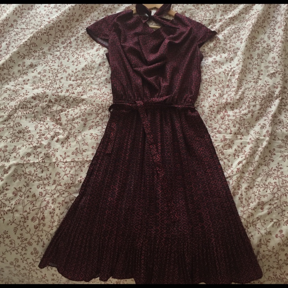 Modcloth pleated front cowl dress