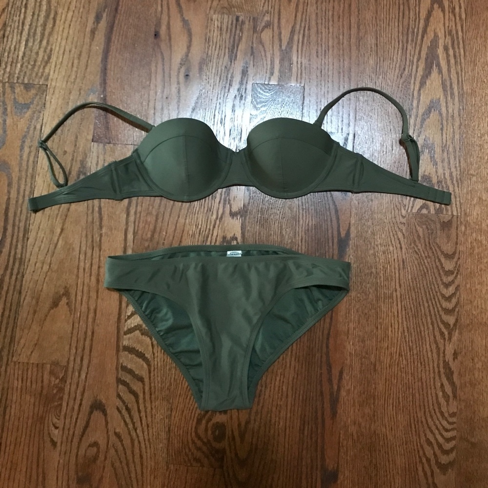 army green bikini set