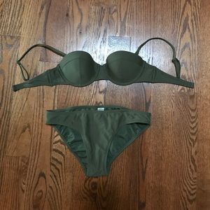 army green bikini set
