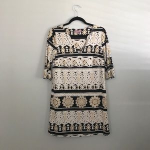 Harper patterned shift dress.