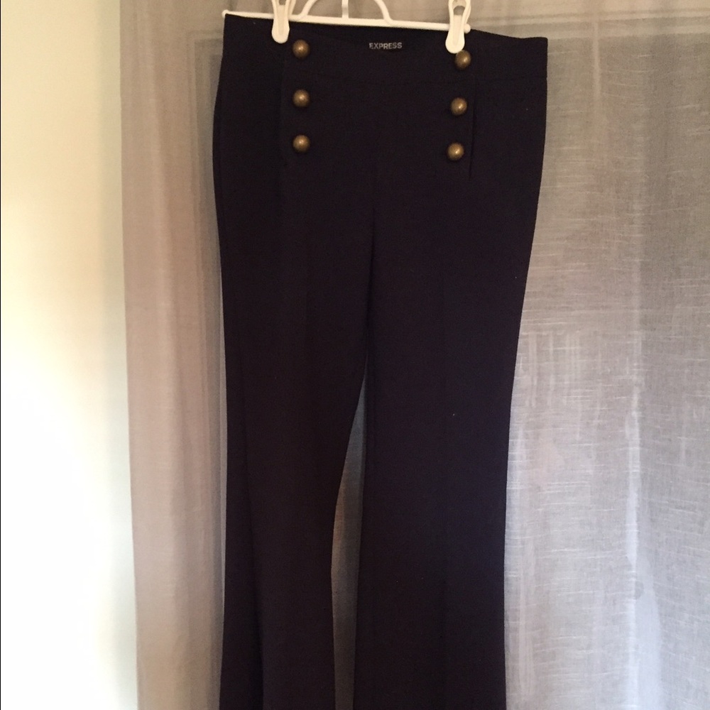 Express Navy bell-bottom pants
