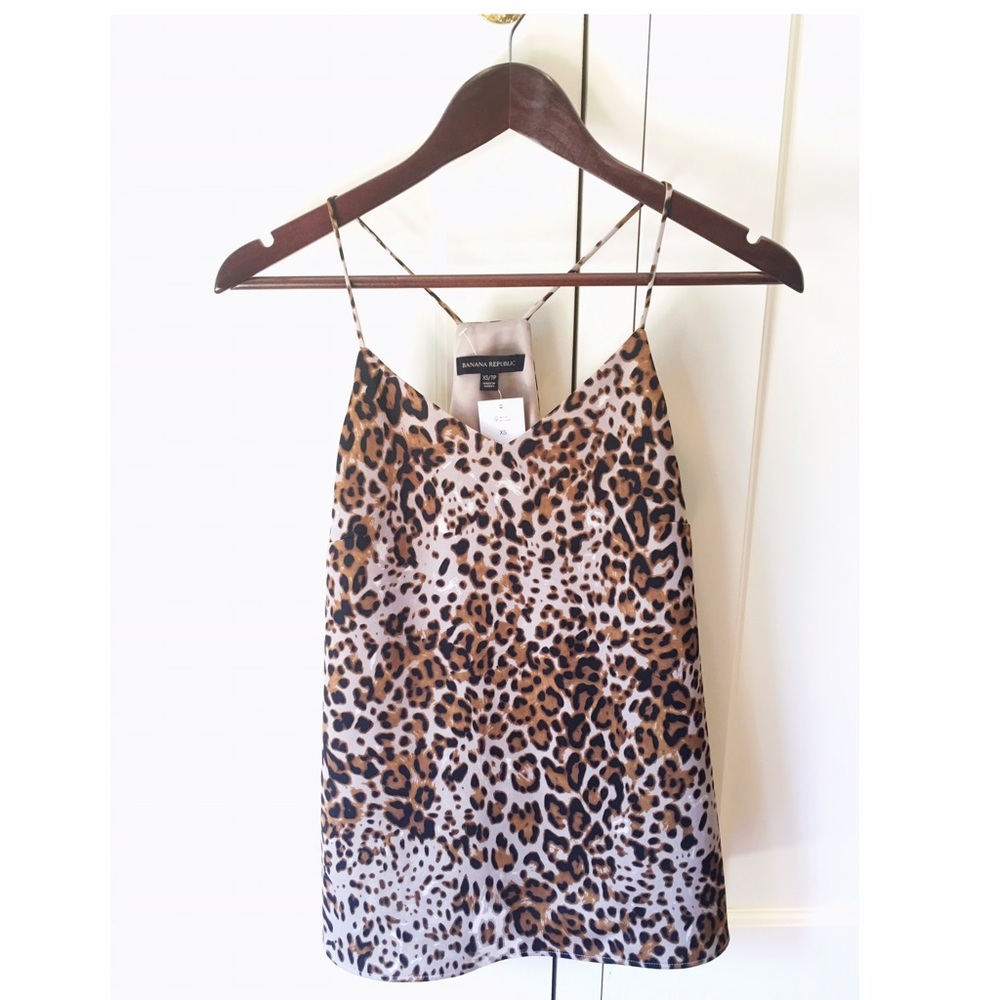 NWT Banana Republic animal leopard print cami top
