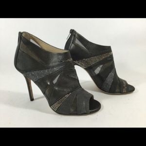 Jimmy Choo Walker Glitter Peep-toe Bootie