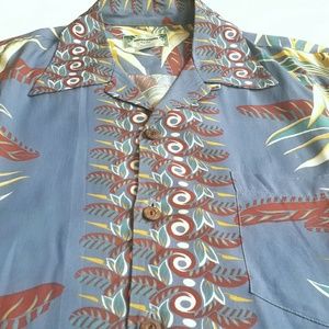 Kamehameha Hawaiian Shirt Mens Bird of Paradise-L