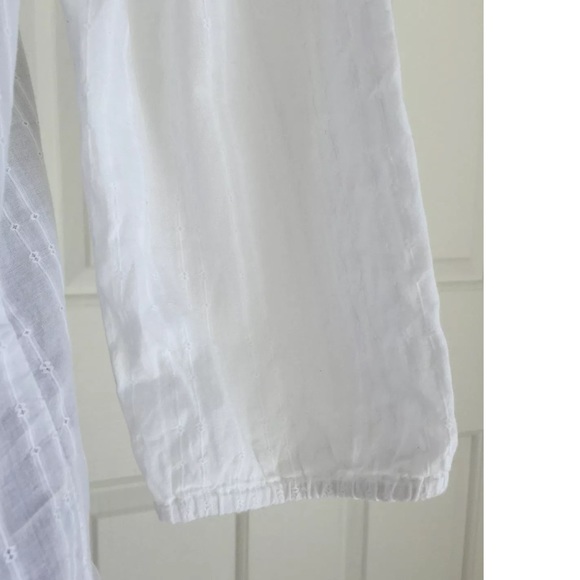 Lucky Brand Cotton Blend Tie Neck Top T123 - Picture 5 of 5