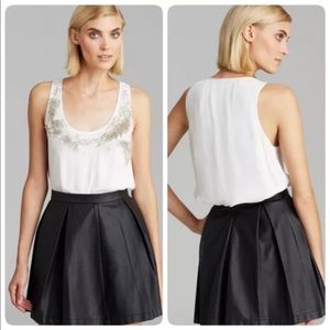 New French Connection white icicle storm blouse 10