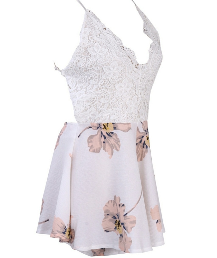 🌹Meihuida Lace Floral Sexy Romper - Picture 5 of 8