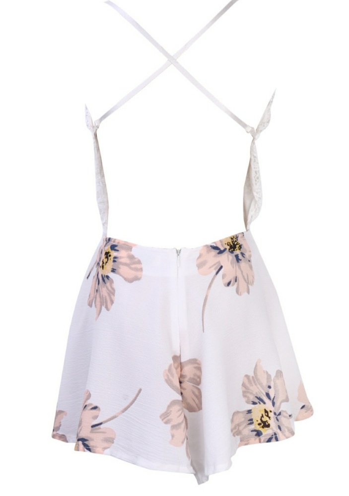 🌹Meihuida Lace Floral Sexy Romper - Picture 6 of 8