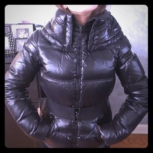 Moncler down jacket with Belt and hood