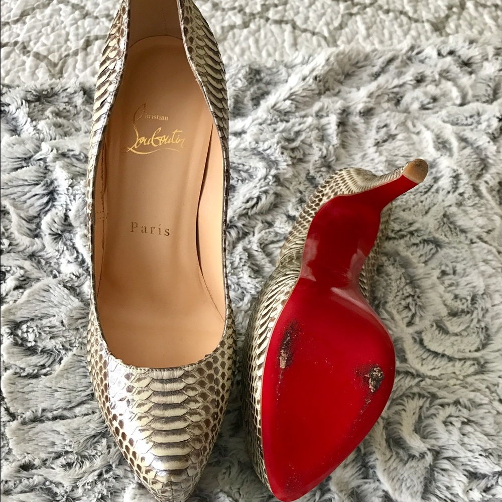 Christian Louboutin Daffodile Python Ayers Naturel - image 3