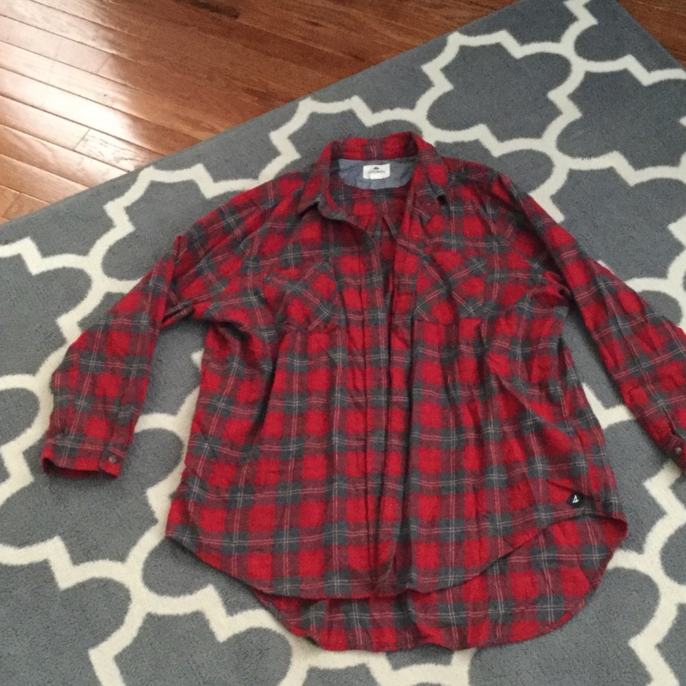 Sperry- women's red flannel shirt. XL