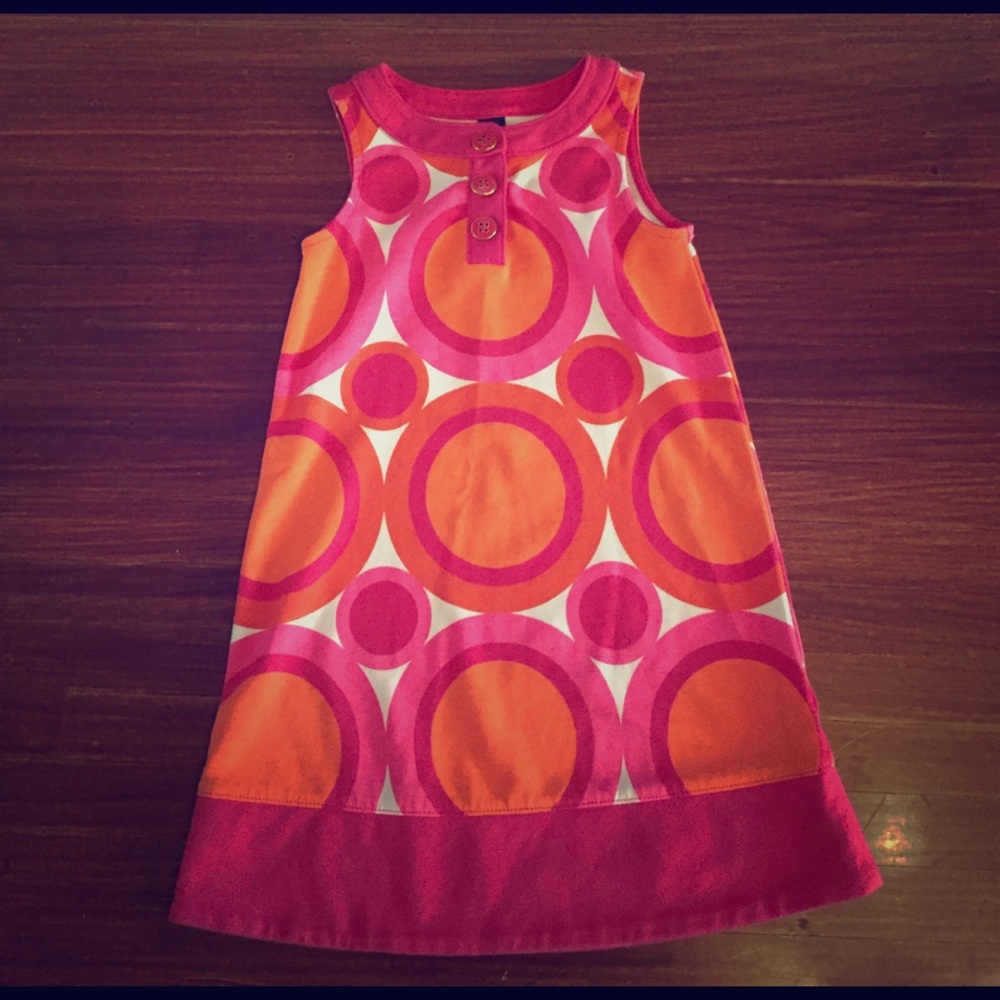Baby Gap size 4t shift dress pink orange