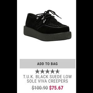 TUK BLACK VELVET PLATFORMS