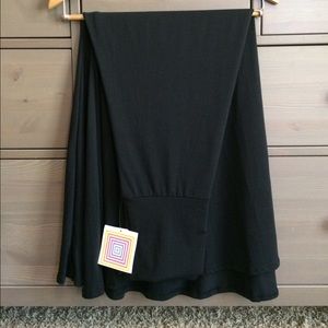 Lularoe solid black maxi skirt, small