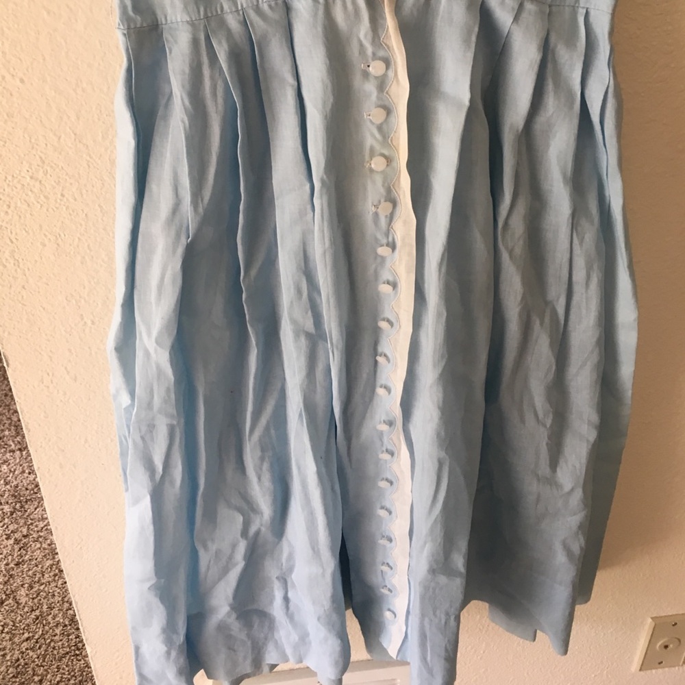 Handmade vintage 50s robins egg blue collar dress - Picture 5 of 7