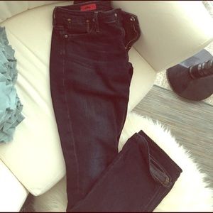 AG "the kiss" dark wash straight leg jeans