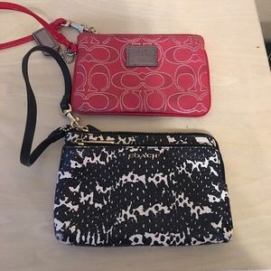 Two authentic Coach wristlets