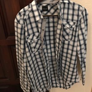 7 Diamonds Flannel Long Sleeve Dress Shirt