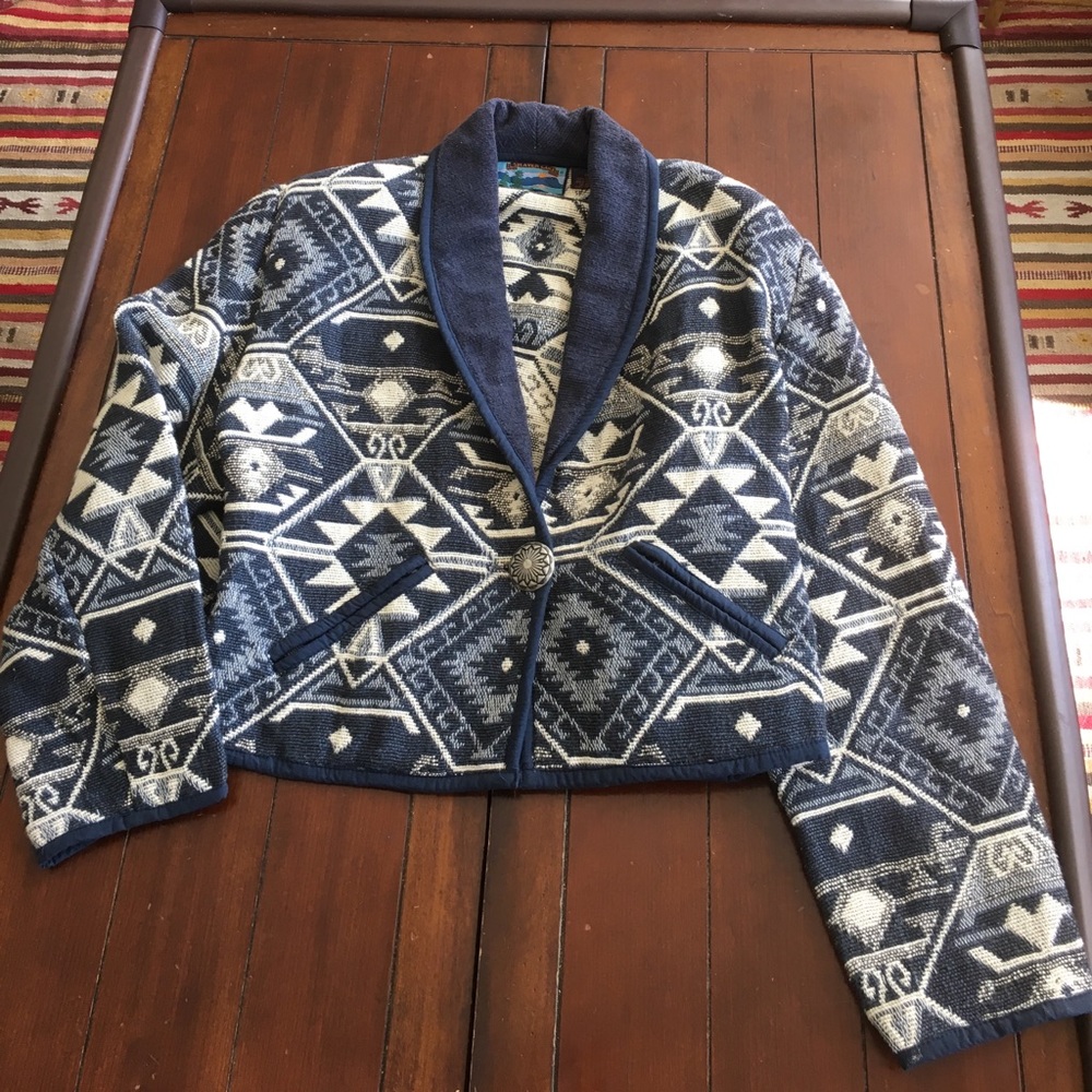 Vintage shaver lake Boho western crop jacket