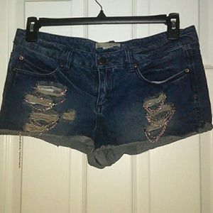 2.1 denim jean distressed shorts size 29