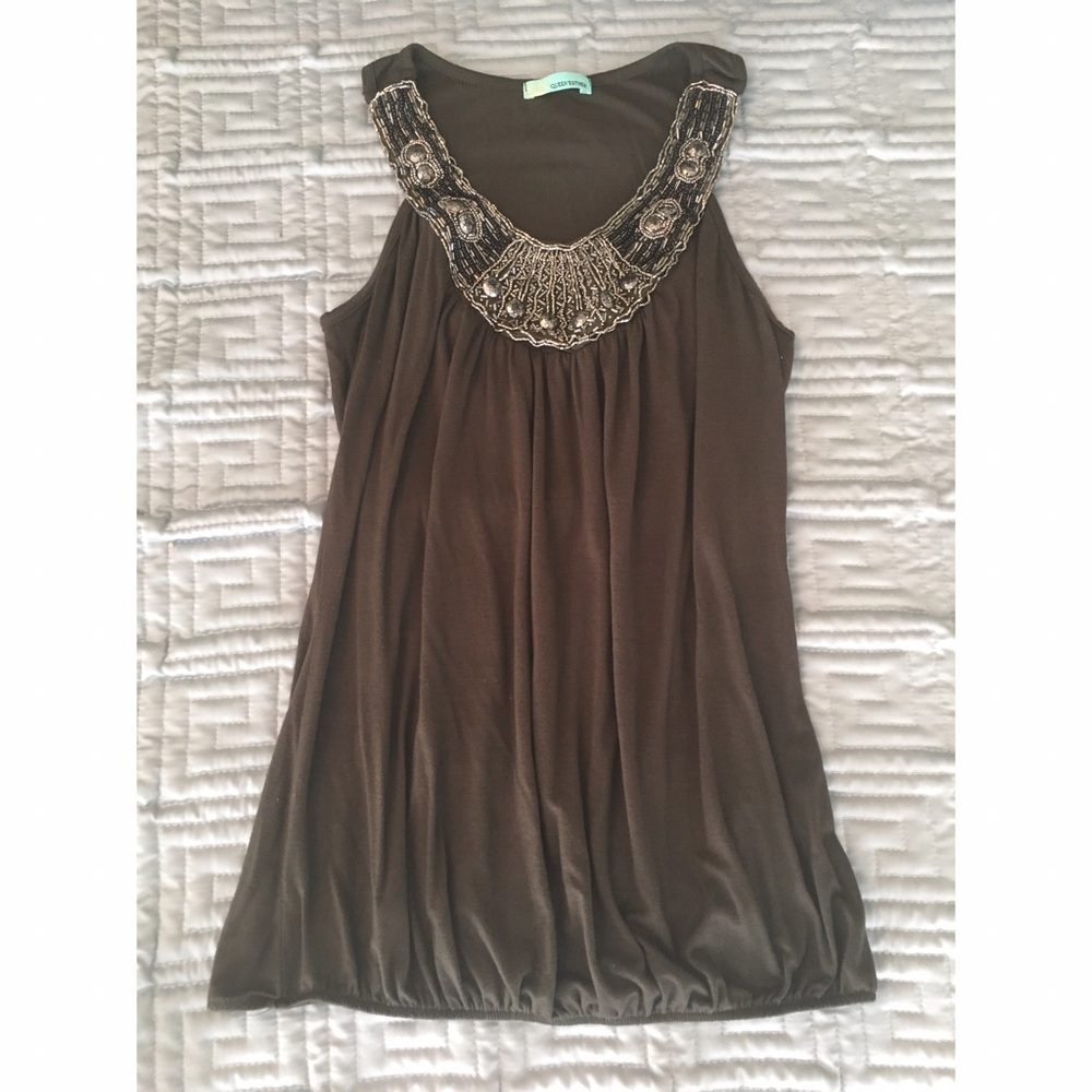 Olive Green Statement Top