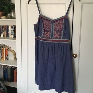 Jean Dress with Embroidering