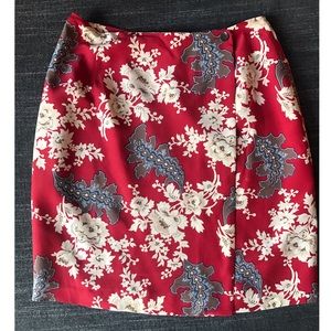 Charter Club Silk Flower Print Skirt