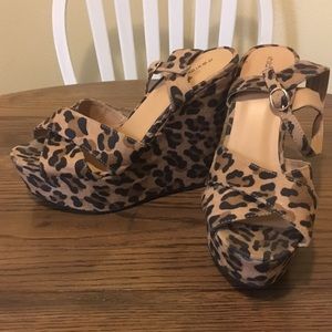 Cheetah Suede Wedges