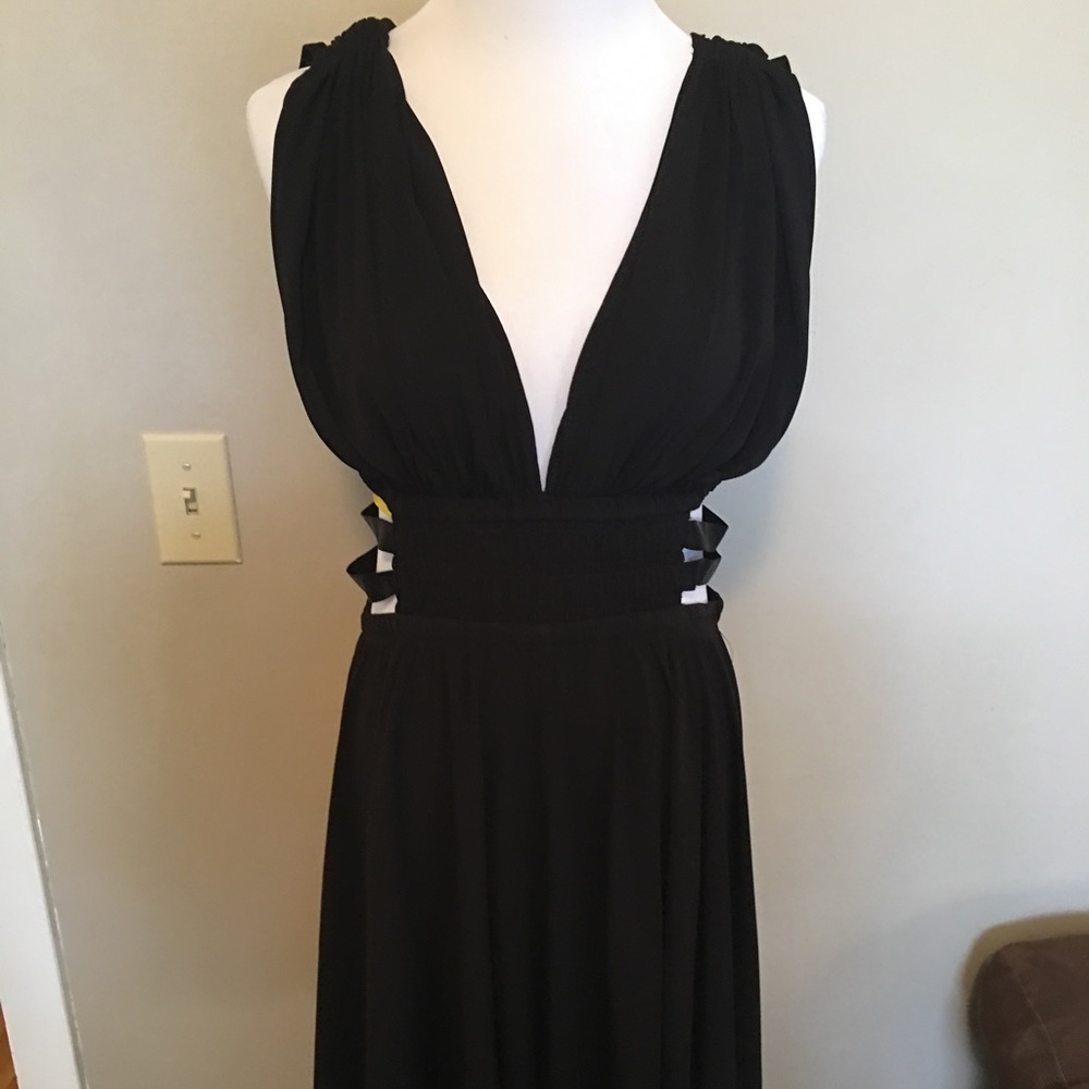 Express black dress with cutouts nwt