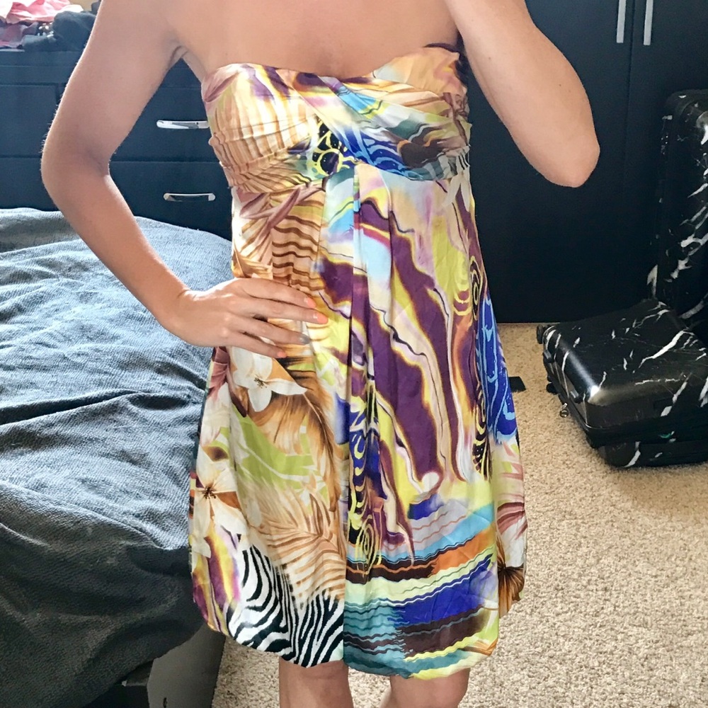 Cache silk print dress - Picture 3 of 4