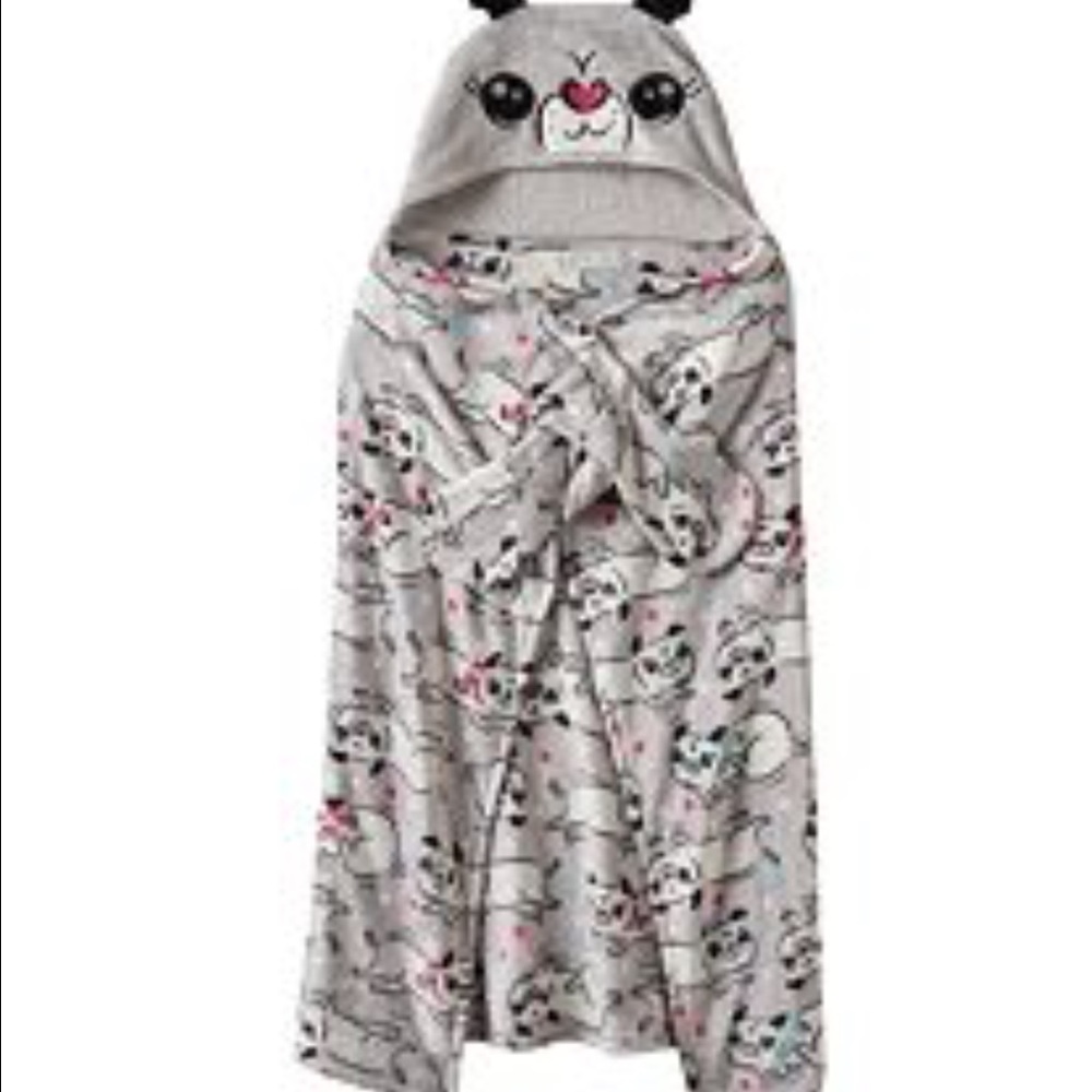 Girls velvet fleece wrap with arms