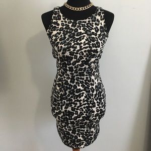 Sexy Black&white animal print dress