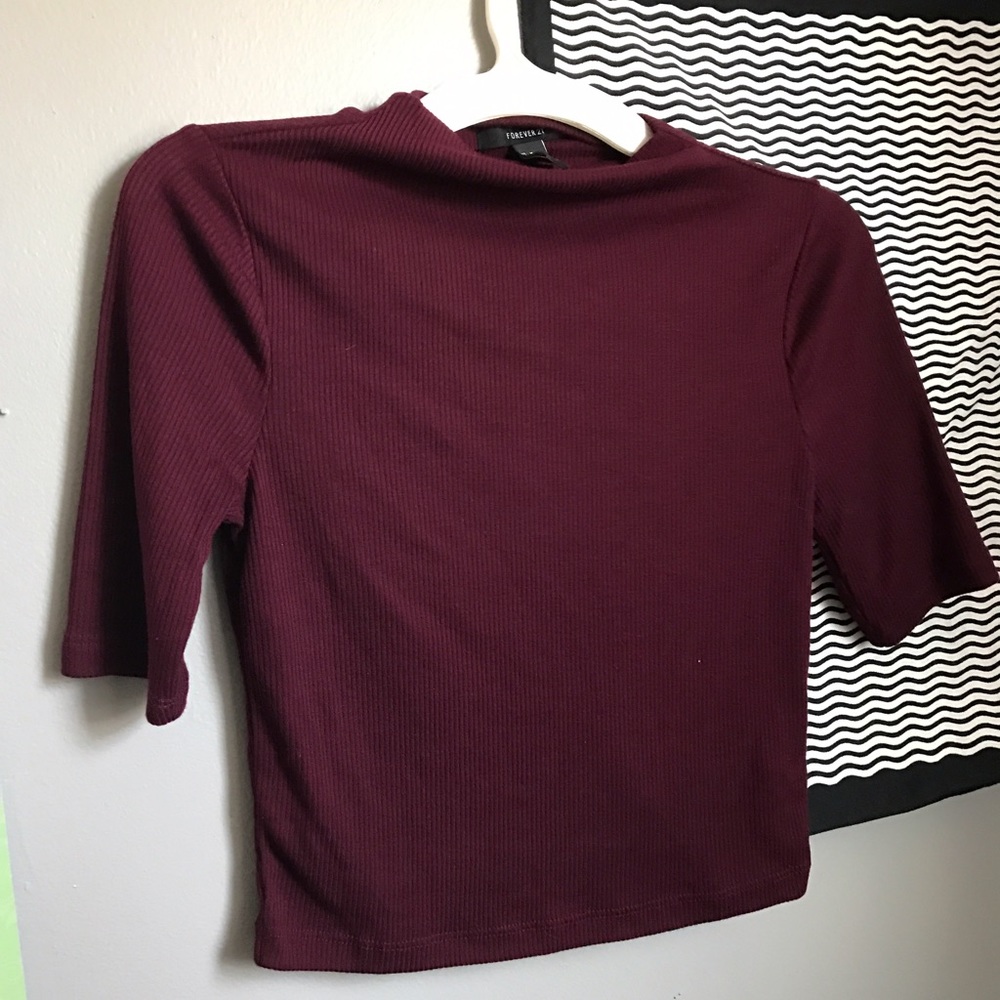Mock turtleneck Crop Top