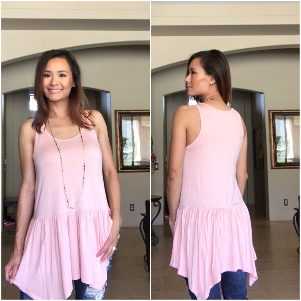 SALE!!! S, M, L Peach Flowy Tunic - Picture 3 of 3