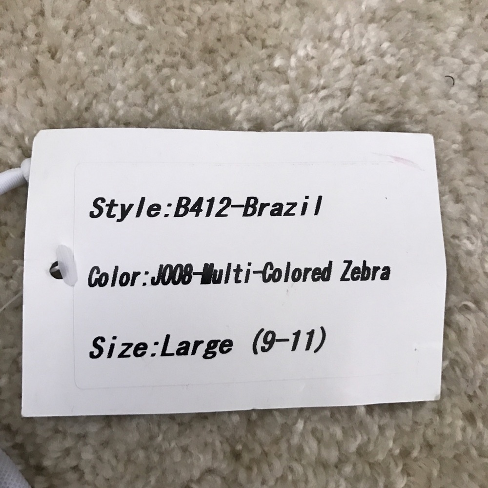 Multi Zebra Colored Bikini Bottoms NWT - Picture 4 of 4