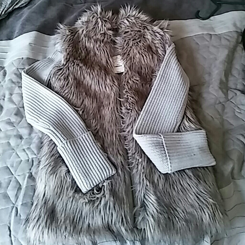 Express xs faux fur jacket