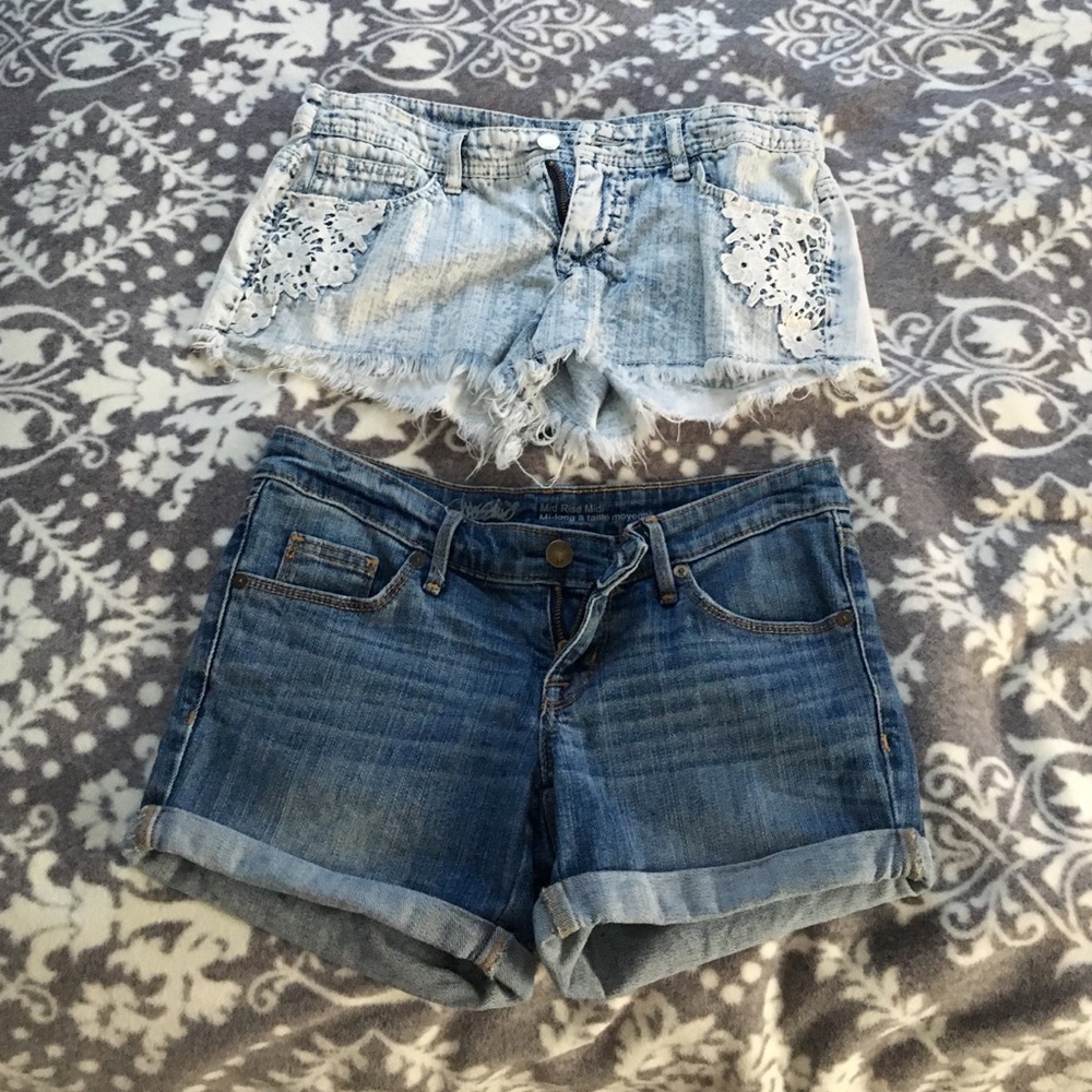 bundle of two denim shorts