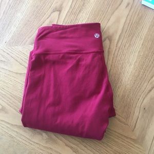 Red lululemon leggings