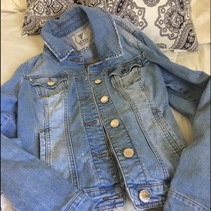 GUESS Denim Jacket  in light destroy wash