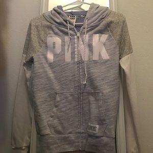 VS pink purple and white zip up jacket