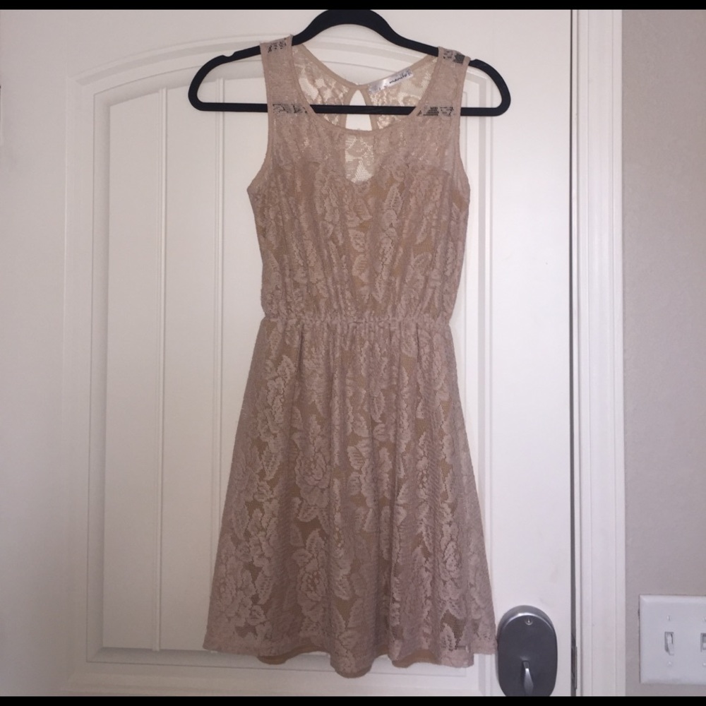 Tan/cream lace dress
