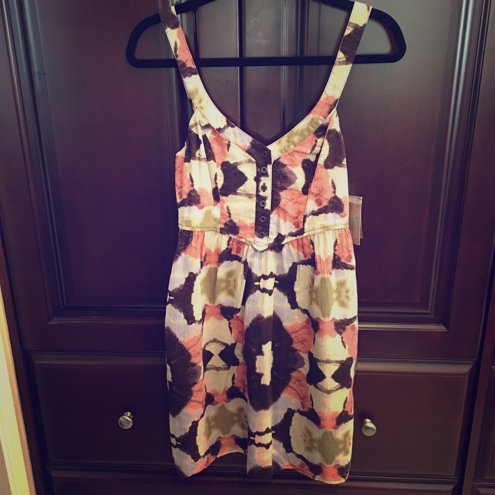 Anthropologie floral print short summer dress