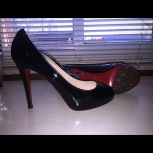 Christian Louboutin peep toe pumps