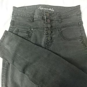 High-Waisted Black Aeropostale Jeggings