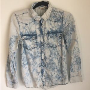 Acid Wash Button Down