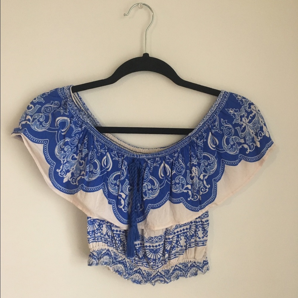 Off Shoulder Crop Top