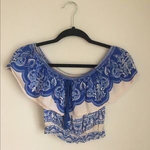 Off Shoulder Crop Top